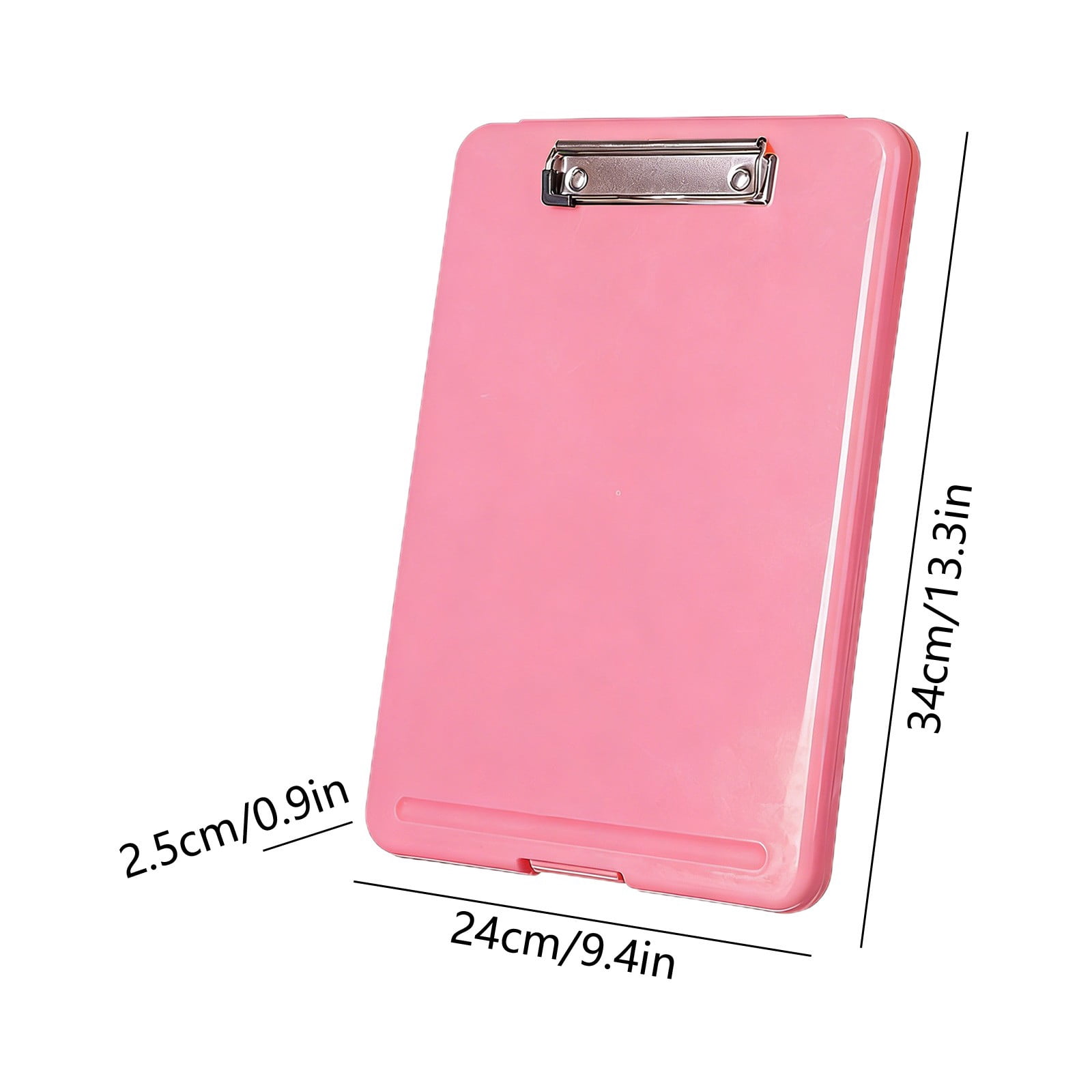 Clipboard with Storage 13.4x9.4 Inch Heavy Duty Plastic Clipboard with Low Clip, Nursing Folder with Pen and High Capacity Storage