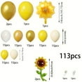 thumbnail image 4 of 113pcs Sunflower Themed Balloon Party Wreath Arch Kit, with Yellow Flowers and Sunflower Aluminum Foil Balloons, Used for Birthday Party Decoration, Indoor and Outdoor Decoration, 4 of 5