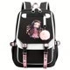thumbnail image 3 of 1pc Mochila Con Patrón De Niña Linda De Dibujos Animados Con Puerto De Carga USB, Mochilas Divertidas De Viaje De Niñas Y Niños, Mochila Escolar Para Mujeres Adolescentes, Bolsa De Computadora, 3 of 4