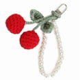 thumbnail image 6 of Cherry Crochet Keychain Soft Yarn Handmade Fruit Charm for Bags and Keys Fashion Handbag Accessories Jewery for Wallet, 6 of 10