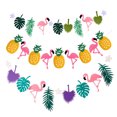 thumbnail image 4 of HONITANO 3Pack Party Decoration Felt Bunting Tropical Flamingo Pineapple Palm Leaf, 4 of 8
