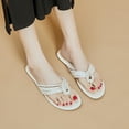 thumbnail image 5 of OAVQHLG3B Dress Sandals for Women New Thin Strap Woven Flat Slippers Women's Flip Flops Beach Sandals, 5 of 9