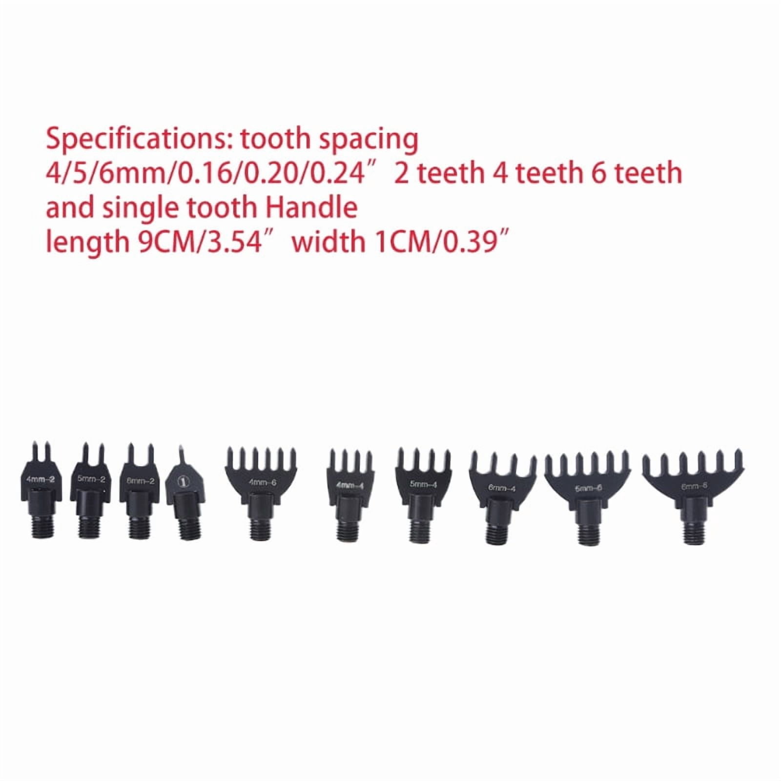 Replaceable 10pcs Punch Tips Set, Stitching Punch with 10-Piece Replaceable for Head for Working Stitching Perforated Suit, 1/2/4/6 Hole Punches with 10-Piece Replaceable Head-cut for Crafting Work