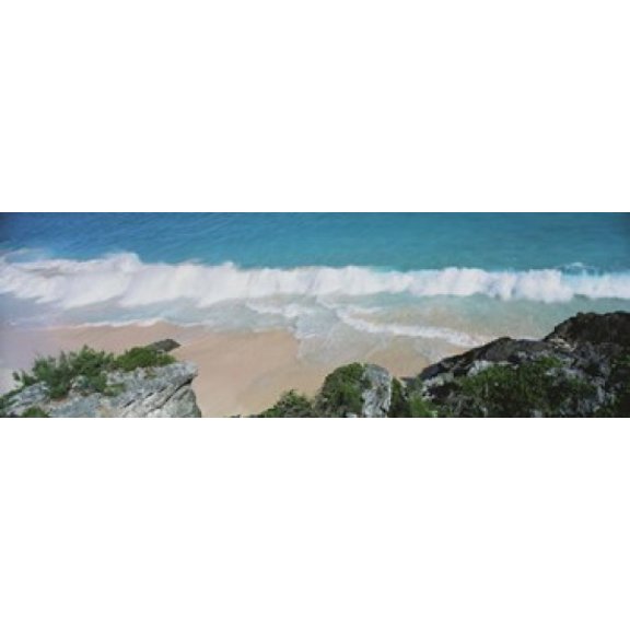 High angle view of waves in the ocean Atlantic Ocean Bermuda Canvas Art - Panoramic Images (36 x 12)