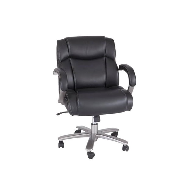 Safco Lineage Big n Tall Mid Back Task 3504BL 350 lb CapacityBlack