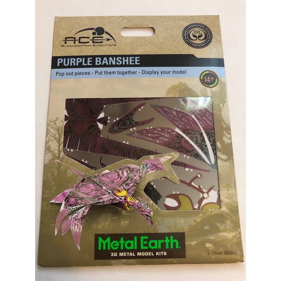 Disney Parks Avatar Purple Banshee Colored Metal Earth Model Kit 3D New