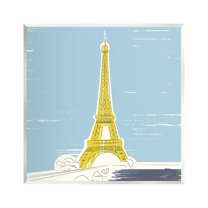 Stupell Industries Eiffel Tower Architecture Travel & Places Painting Unframed Art Print Wall Art, 12 x 12