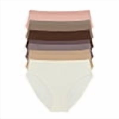 Joyspun Women's Seamless High Cut Panties, 6-Pack, Sizes XS-XXXL