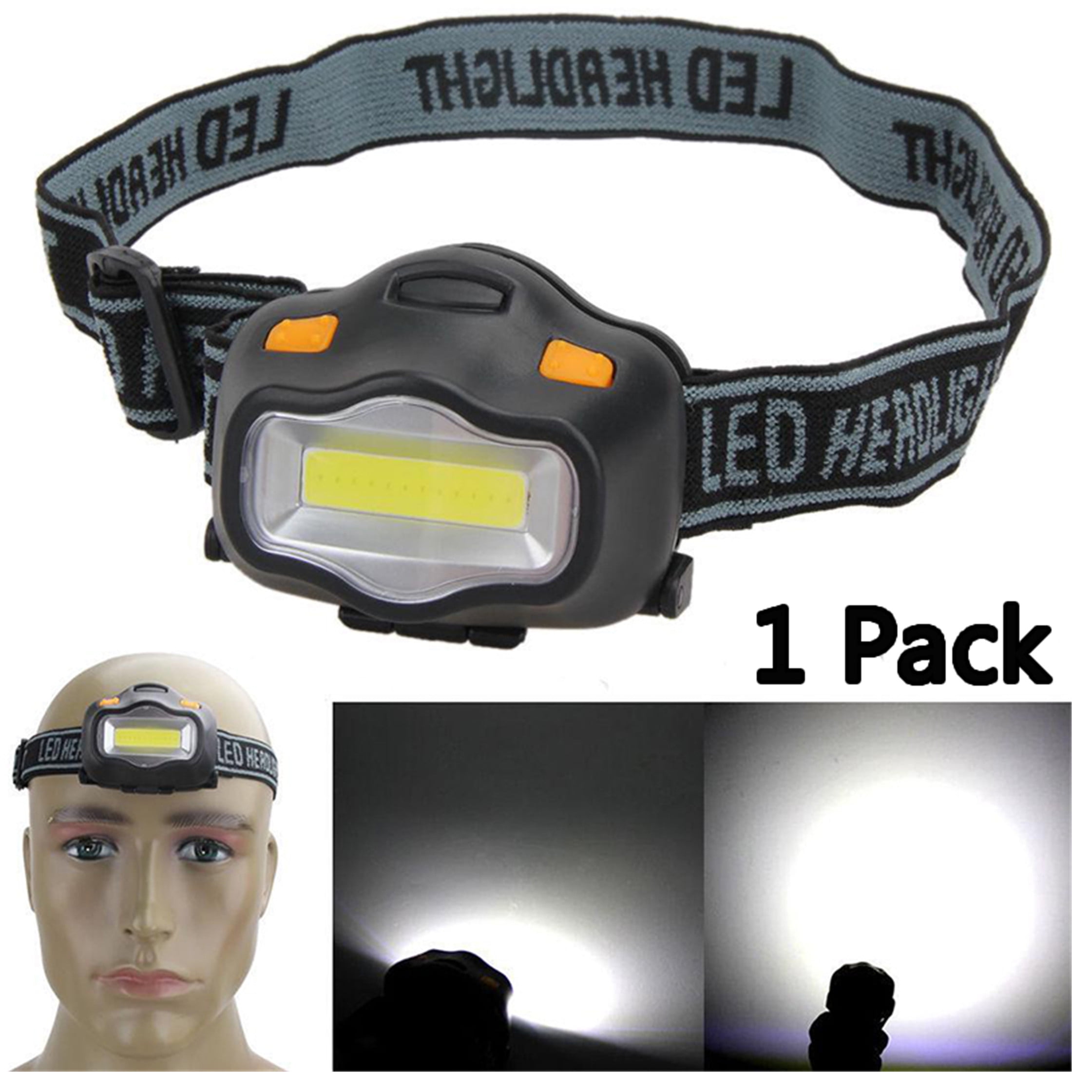 LED Headlamp 100 Lumens 1Pc, Elbourn Super Bright Head Lamp Modes  Waterproof Hat Work Light for Camping Hunting