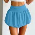 thumbnail image 2 of GEWSEY Women's Bubble Skirt Elastic High Waisted Puffy Skorts Shorts Y2k Skirts with Shorts Underneath (Sky Blue, L), 2 of 8