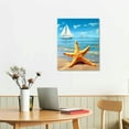 thumbnail image 2 of PRATYUS Wall Art Canvas Wall Art Picture 16x20in for Living Room Bedroom Fall Decor Sailboats and Starfish 16x20in, 2 of 3