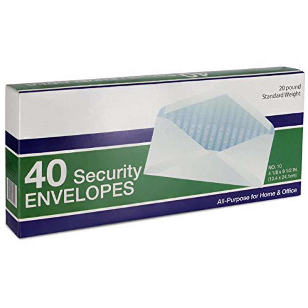WHT AllPurpose Security Envelopes 10 Business Size 41/8 x 9.5"40