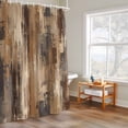 thumbnail image 4 of Brown Graffiti Art Shower Curtain, Abstract Distressed Ombre Painting Texture Waterproof Shower Curtain Set with 12 Hooks Lightweight Bath Curtains Fabric Bathroom Decor 60x72 Inches, 4 of 9