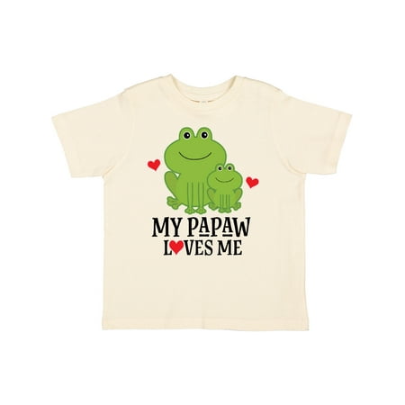 

Inktastic My Papaw Loves Me Grandson Frog Gift Toddler Boy Girl T-Shirt