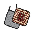 thumbnail image 2 of Carolines Treasures CJ1061-BPTHD Letter B Chevron Maroon and Gold Pair of Pot Holders, 7.5HX7.5W, multicolor, 2 of 2