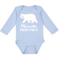 thumbnail image 3 of Inktastic Missoula, Montana White Bear Silhouette Boys or Girls Long Sleeve Baby Bodysuit, 3 of 5