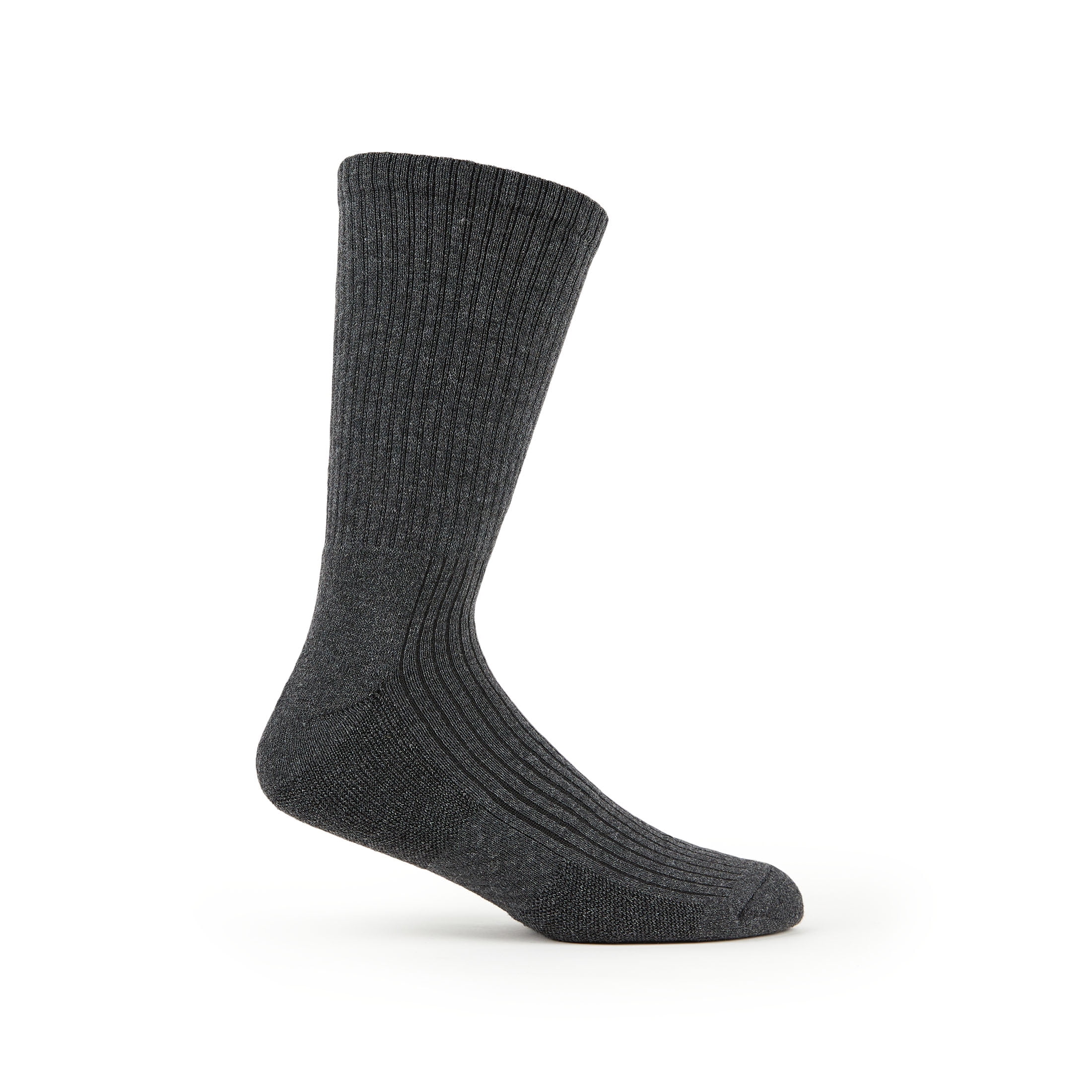 Fruit of the Loom Men's All Day Comfort Casual Crew Socks, Sizes 12-15, Gray (6-Pack)
