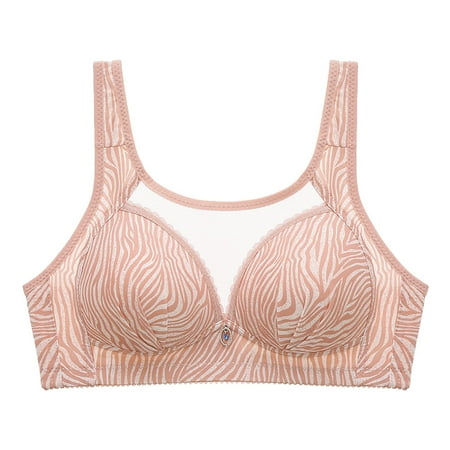 

Yubnlvae Women s Summer Comfortable No Steel Ring Large Full Cup Printed Gathering Bra