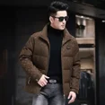 thumbnail image 5 of Chaqueta de plumón ultraligera con cuello alto, ropa de diseñador para hombre, chaqueta de lujo con relleno de pato para hombre, abrigo cálido de invierno para hombre, 5 of 5