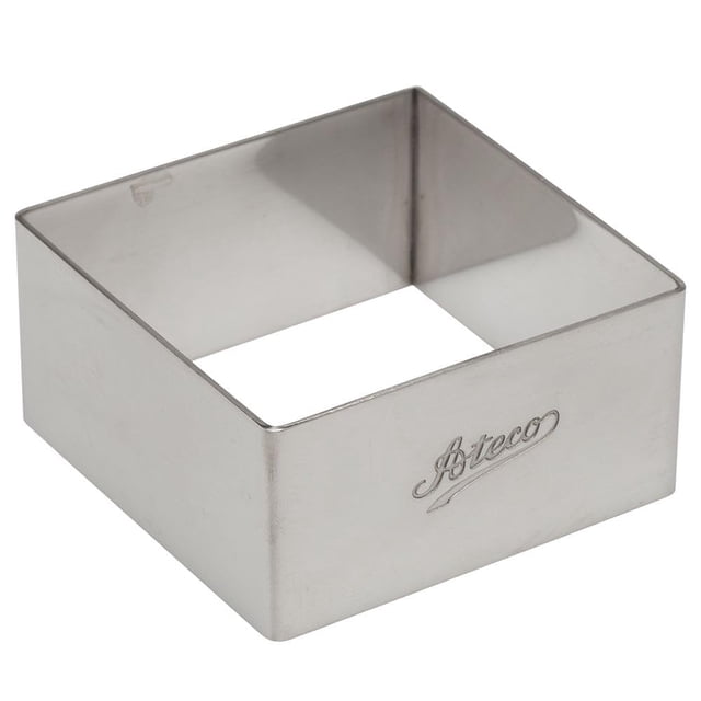 Molde de repostería cuadrado Ateco de acero inoxidable 7 x 3 cm de alto