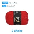 thumbnail image 2 of Uxcell Acrylic Yarn Skeins Soft Crochet Yarns for Knitting and Crocheting Craft Project Light Red, 2 of 7
