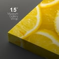 thumbnail image 4 of wall26 - 3 Piece Canvas Wall Art - Background of Sliced Ripe Lemons Organic, Pattern - Modern Home Art Stretched and Framed Ready to Hang - 16"x24"x3 Panels, 4 of 5