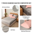 thumbnail image 5 of Flymme Queen Comforter Set with Sheets, 7 Pieces Pink Bed in a Bag Queen Bed Sets Quilted Diamond Complete Bedding Sets for Man Women Bedroom Decor, 5 of 8