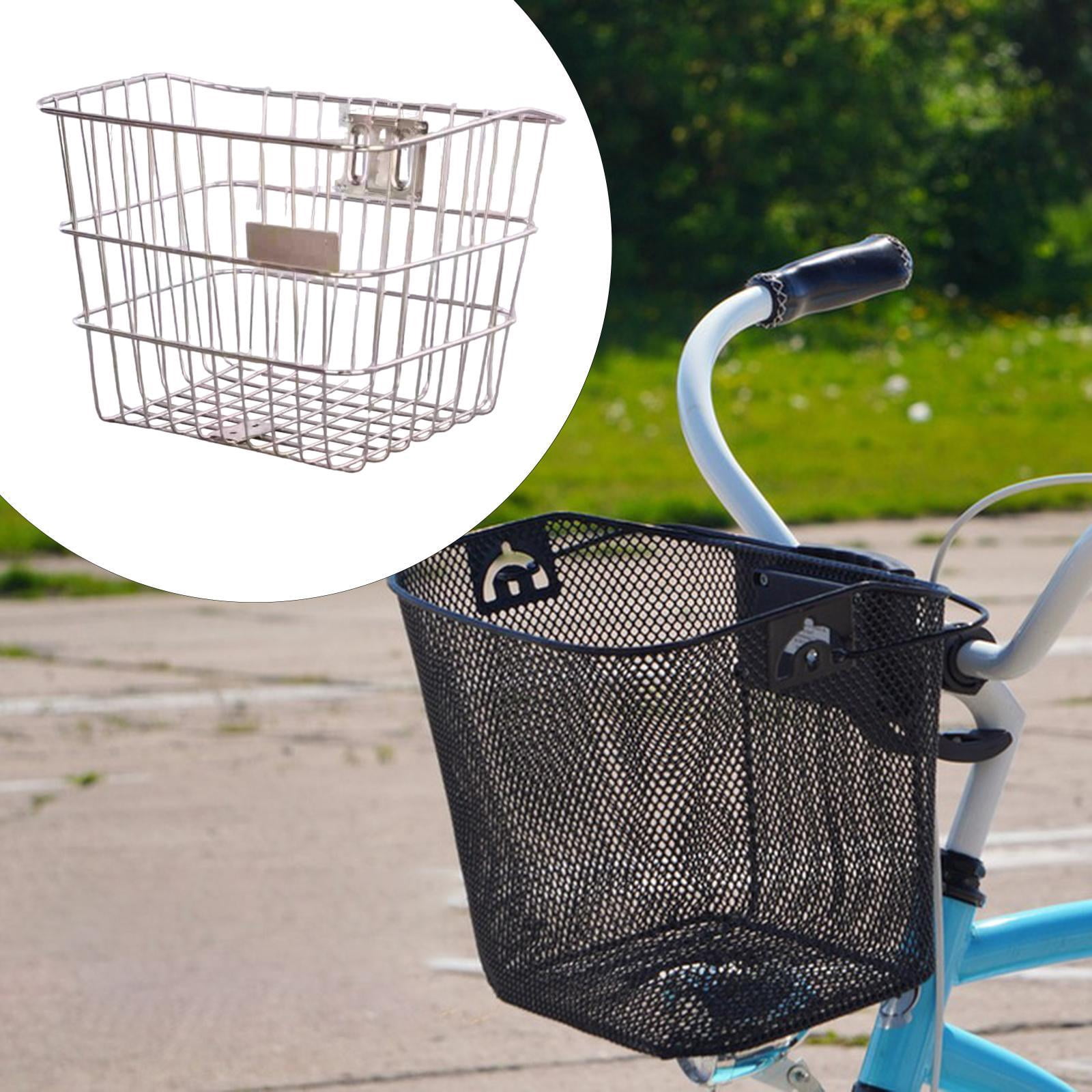 DimyFew Bicycle Basket Storage Basket Metal Practical Folding Bicycles Bike Front Basket Style C
