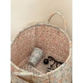 thumbnail image 6 of Vintage Toile Quilted Storage Basket, Large Fabric Organizer with Handles, Checkered Lining & Decorative Pocket for Laundry, Blankets & Toys, 6 of 6