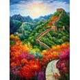 thumbnail image 1 of Pintura de diamante 5D DIY, nueva colección de la Gran Muralla, mosaico de taladro cuadrado/redondo completo, paisaje de árbol, diamantes de imitación, decoración del hogar WE1681, 1 of 4