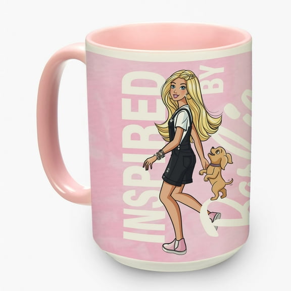 Personalized 15 oz Pink Barbie Mug, Inspired By Barbie