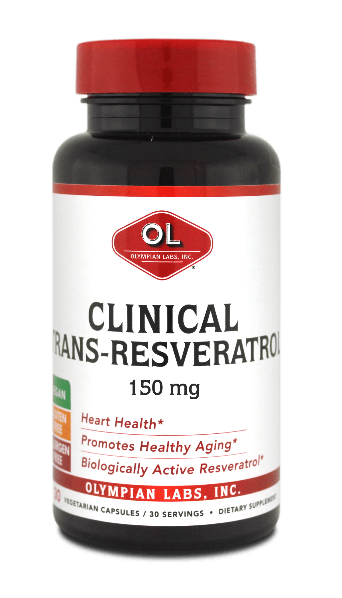 Olympian Labs Clinical Trans-Resveratrol Capsules, 30ct - Walmart.com