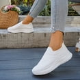 thumbnail image 4 of Bkhluea Women Knit Slip On Walking Shoes Lightweight Comfortable Footwear For Daily Travel Outdoor Activities, 4 of 7