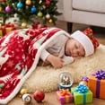 thumbnail image 4 of AMARHH Reversible Christmas Plush Throw Blanket, Soft Sherpa Fleece Holiday Print Fleece Blanket, Cozy Couch Bedroom Winter Holiday Decor, 4 of 6
