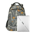 thumbnail image 7 of FORMRS Unisex Backpack Elementary School Travel Bookbag with Reflective Stripes, Halloween Dancing Skeleton, 7 of 7