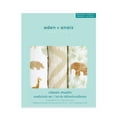 thumbnail image 3 of aden + anais essentials Cotton Washcloths, Tan Tanzania, Unisex, 3-pack, 3 of 3