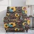 thumbnail image 2 of FKELYI Zebra Sunflower Butterfly Print Recliner Slipcover Stretchy Reclining Chair Cover with Pocket Non-Slip Sofa Couch Covers 4 Pack Furniture Protective Elastic Covers, 2 of 7