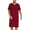 Wine Red, variant on Ekouaer Mens Nightshirt Long Kaftan Nightgown Short Sleeve Sleepwear