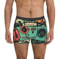 thumbnail image 1 of Fotbe Retro Pop Art Collage Calzoncillos Tipo Boxer con Bolsa de Soporte Total para Hombre, X-Temp Fresco, Transpirable y de Secado Rápido-X-Large, 1 of 5