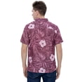 thumbnail image 2 of HAPPY BAY Mens Hawaiian Shirts Short Sleeve Button Down Shirt Men's Hawaii Boho Holiday Casual Summer Beach Shirts for Men Funny XXL Maroon Floral, 2 of 6