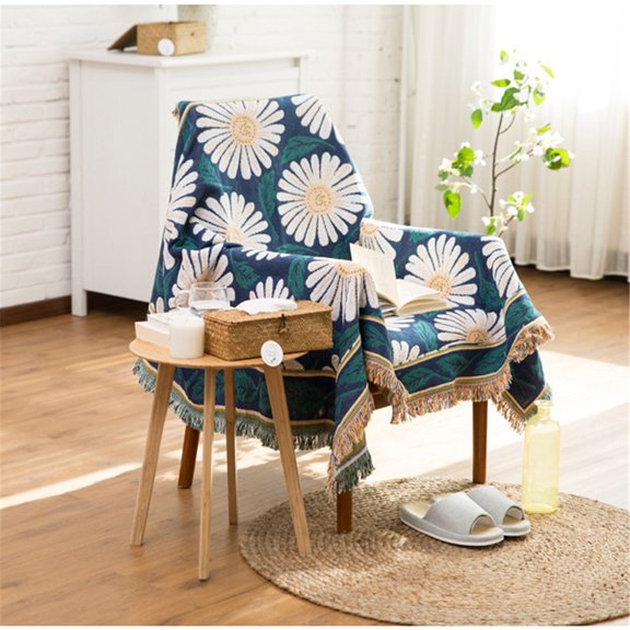 Amerteer Sofa Cotton Blanket, Tassels Woven Throw Blanket for Bed Couch Soft Chair Cover Reversible Bedspreads Decorative, Bohemian Geometric Patterns Office Home Decor