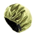 thumbnail image 1 of Gorro de seda para dormir, gorro para el pelo para bañarse, lavarse la cara y maquillarse. verde, 1 of 9