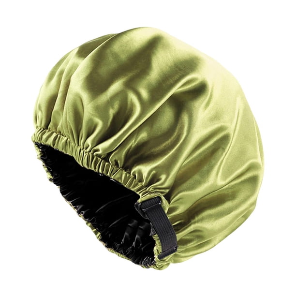 Gorro de para dormir para mujer, gorro de noche transpirable para baño de belleza. verde
