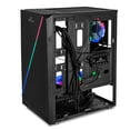 thumbnail image 4 of Gabinete Gamer Yeyian YCH-LAR7-01BK Crescent Master ATX/Micro ATX/Mini ITX Midi Tower Panel frontal RGB 3 ventiladores 120mm instalados USB HD Audio, 4 of 5