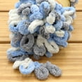 thumbnail image 3 of JubileeYarn Fun Finger Loops Yarn - 100g/Skein Jumbo Polyester - Multicolor Grey Light Blue - 1 Skein, 3 of 7
