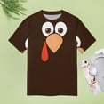 thumbnail image 4 of Turkey Face Design T Shirts Basic T-Shirt Short Sleeve Ladies Tee Shirt Summer Graphic Clothing, 4 of 6
