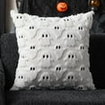 thumbnail image 2 of Halloween Pillow Covers 18x18 Set of 2, Cute Halloween Ghost Spooky Pillows Decorative Throw Pillows for Sofa Couch Bed Fall Holiday Outdoor Home Decorations, 2 of 6