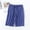 Blue, variant on Kilaqueen Cotton Lounge Shorts for Women Casual Solid Color Drawstring Waist Sleep Shorts Stretchy Wide Leg Comfortable Pocketed Pj Bottoms