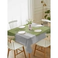 thumbnail image 2 of Sage Green Abstract Rectangle Tablecloth, Grey Geometric Oil Painting Vintage Waterproof & StainResistant Tablecloth, Washable Oil-proof Table Cover for Dining/Party/Wedding/Camping/Buffet 52x70 In, 2 of 9