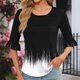 thumbnail image 5 of mfyjkho Tops De Moda Para Mujer, Blusa Informal De Manga Corta Con Cuello Redondo Y Estampado Para Mujer, Moderna Y Cómoda. Tops Y Blusas Para Mujer S, 5 of 6